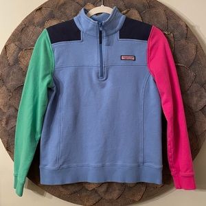 Vineyard Vines Women’s Colorblock 1/4 Zip Sweatshirt